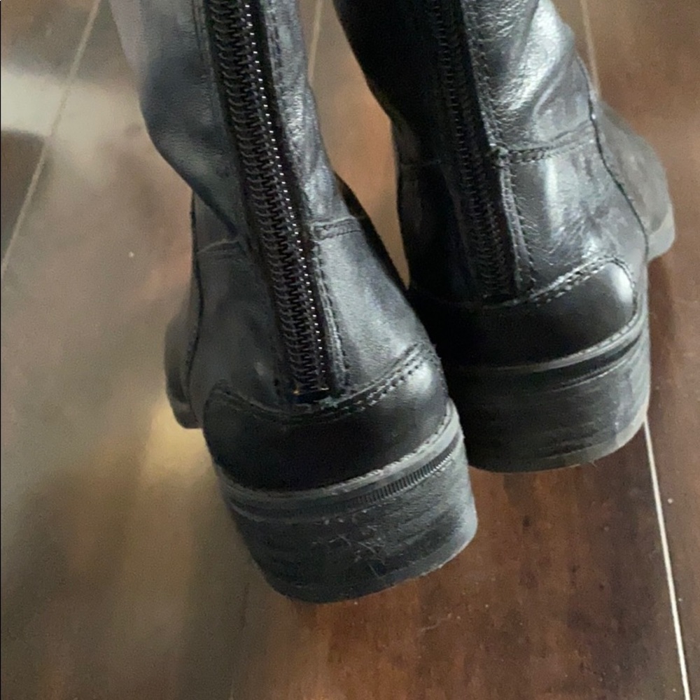 Sam Edelman Penny Black Tall Leather Riding Boots Size 7.5 - Picture 4 of 8